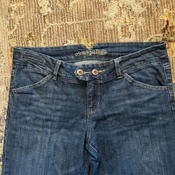 American Eagle Outfitters Blue Flare Wide Leg Jeans - Picture 2 of 6